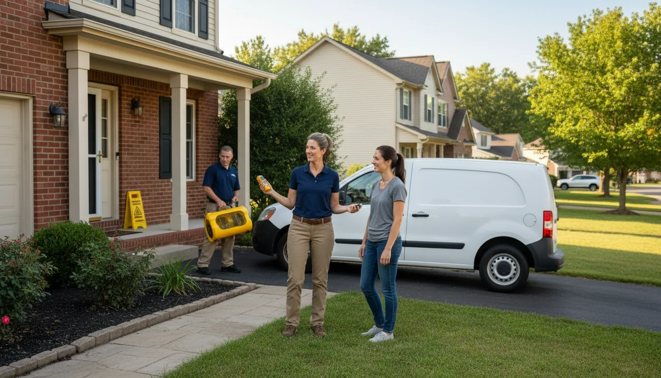Residential water damage restoration in Republic, PA